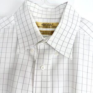 Roundtree & Yorke Gold Label Pinpoint Cotton Dress Shirt